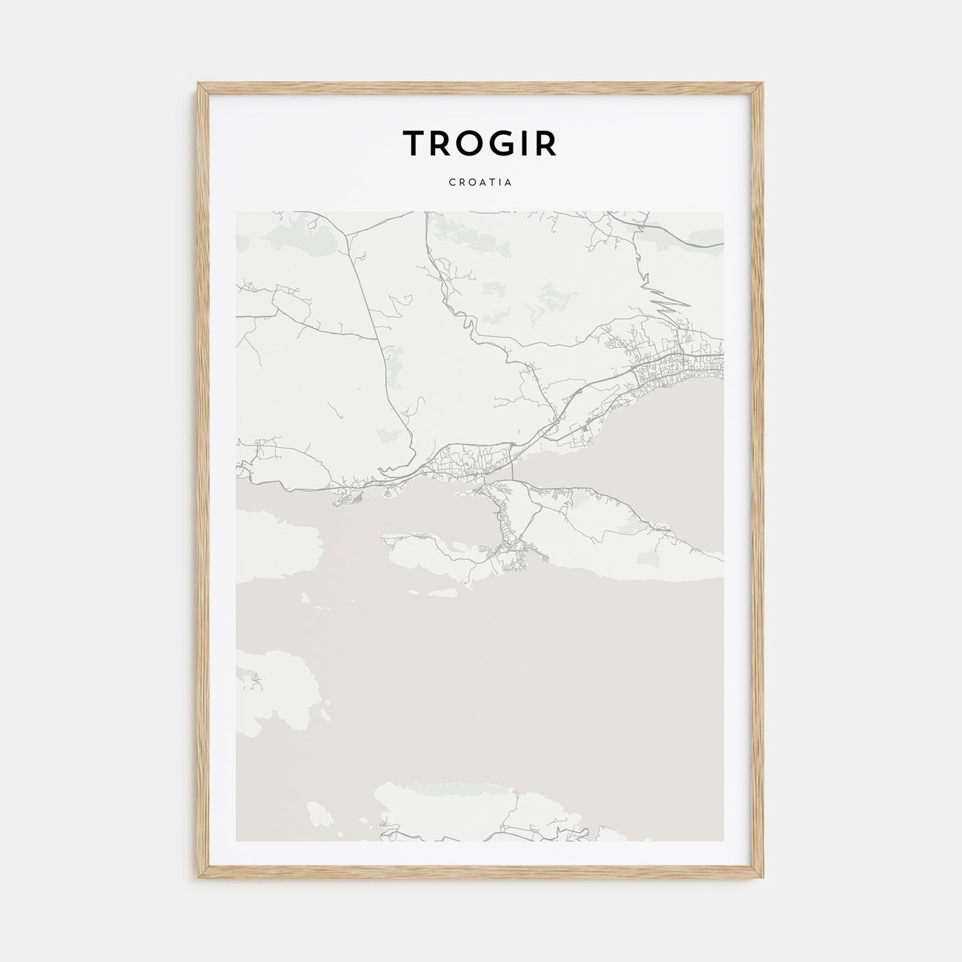 Trogir Map Portrait Poster