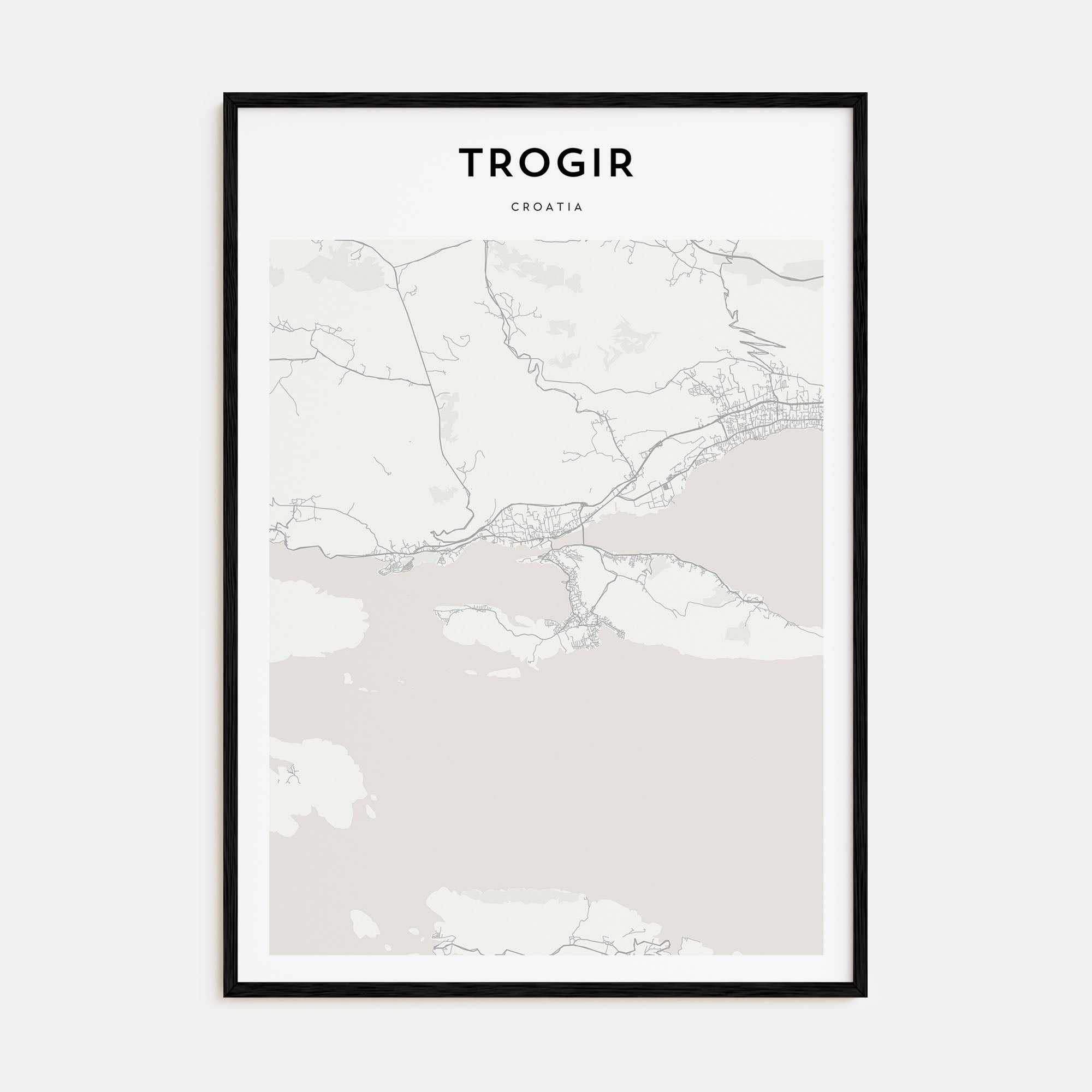 Trogir Map Portrait Poster