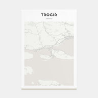 Trogir Map Portrait Poster