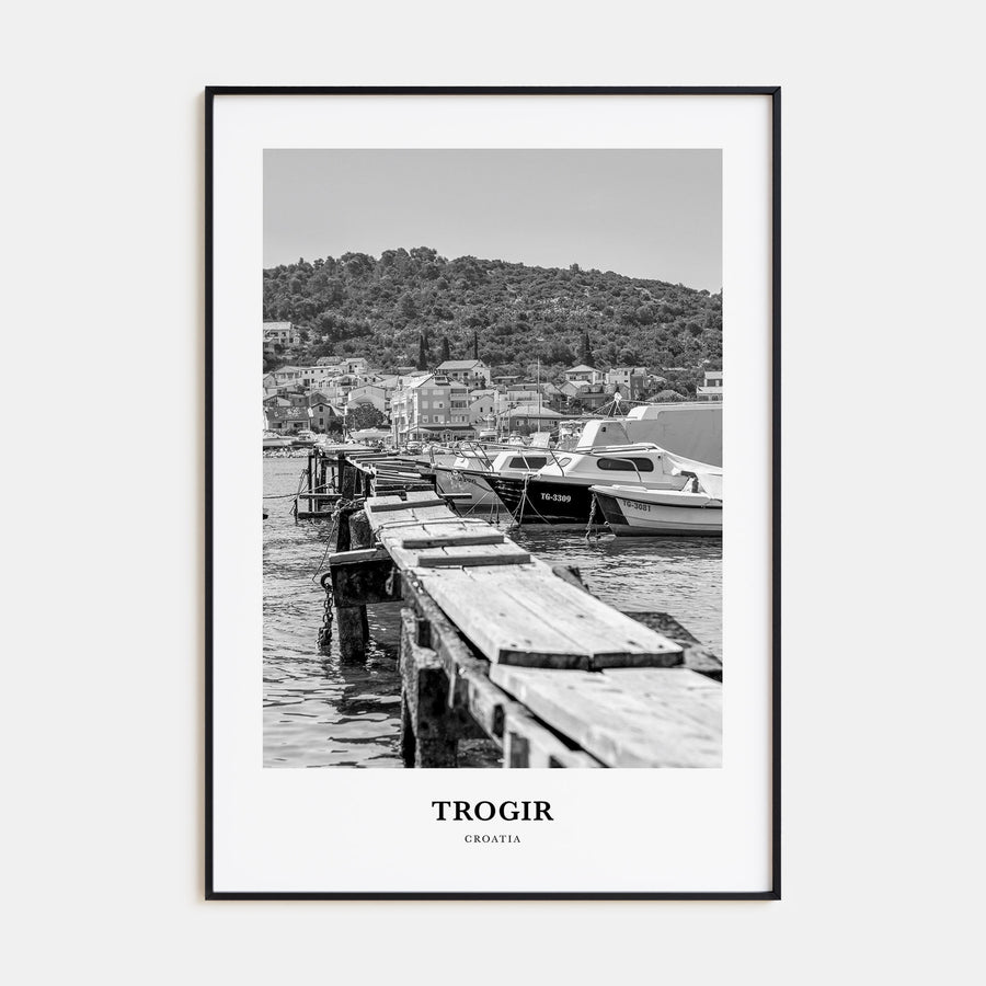 Trogir Portrait B&W Poster