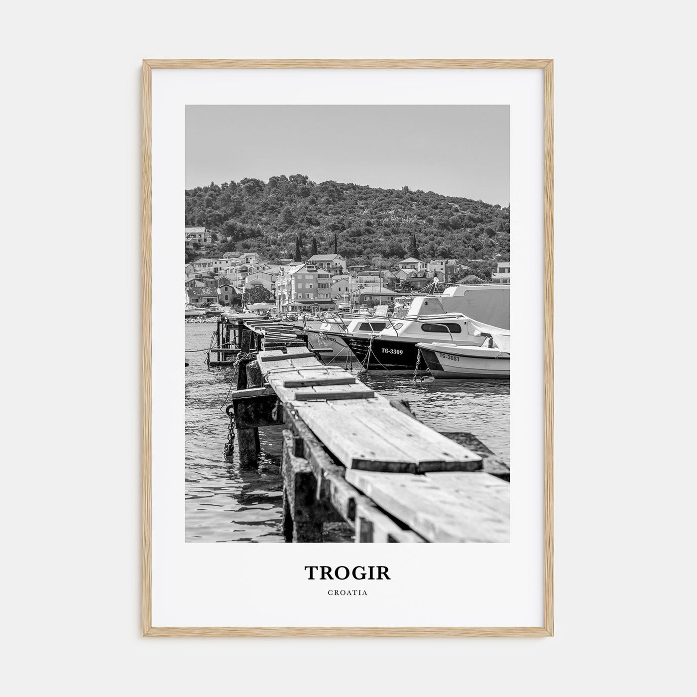 Trogir Portrait B&W Poster