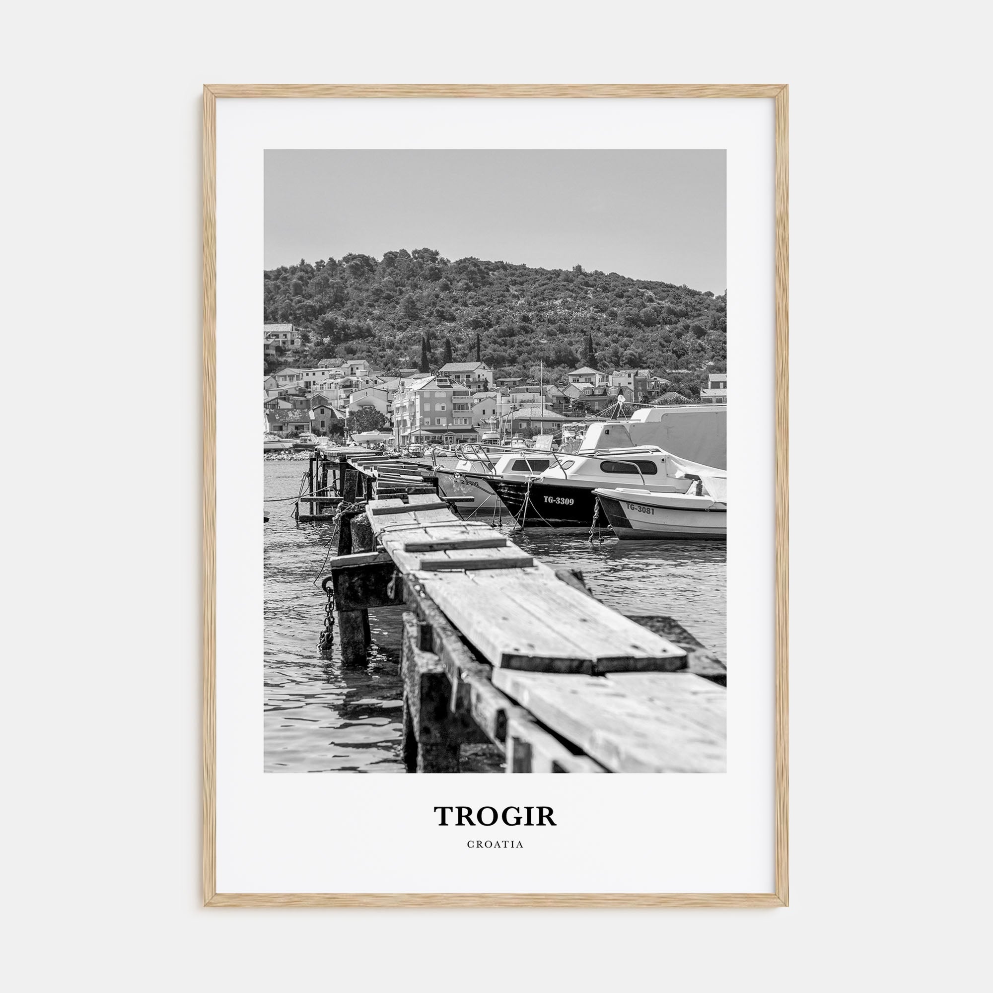 Trogir Portrait B&W Poster