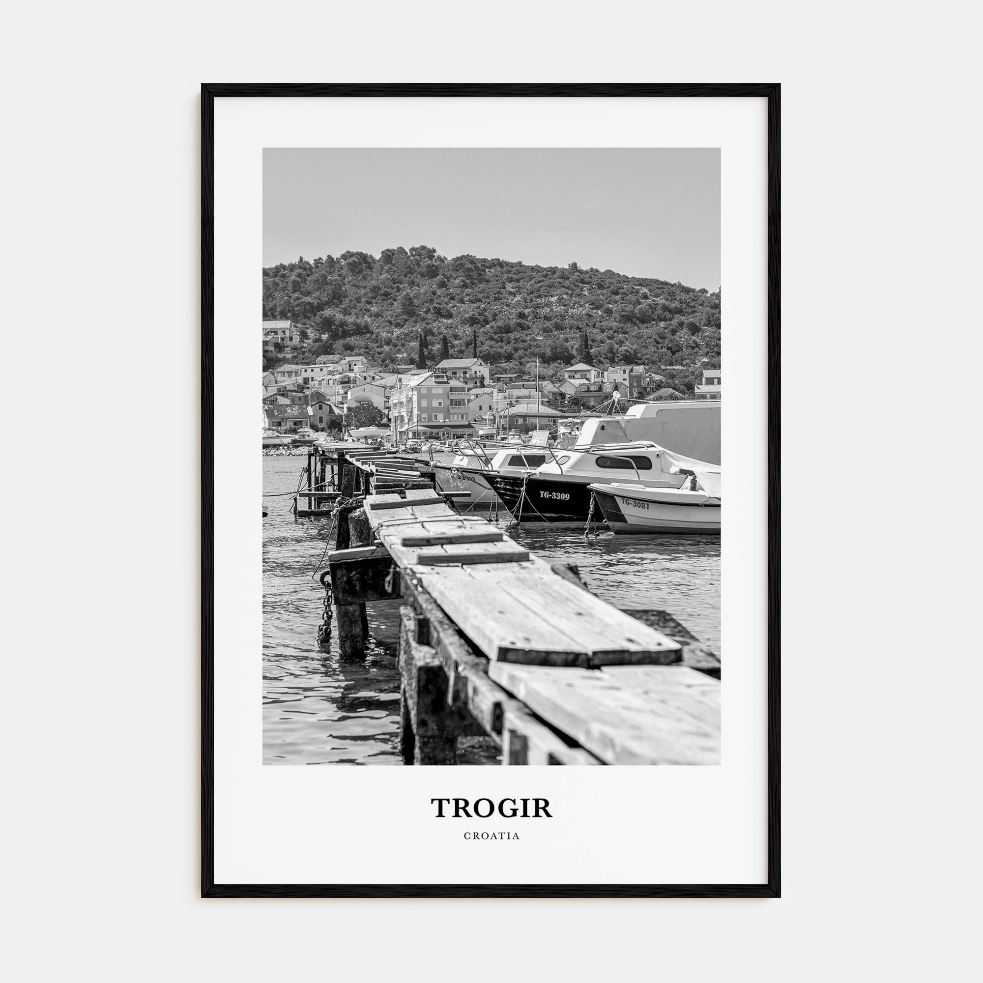 Trogir Portrait B&W Poster