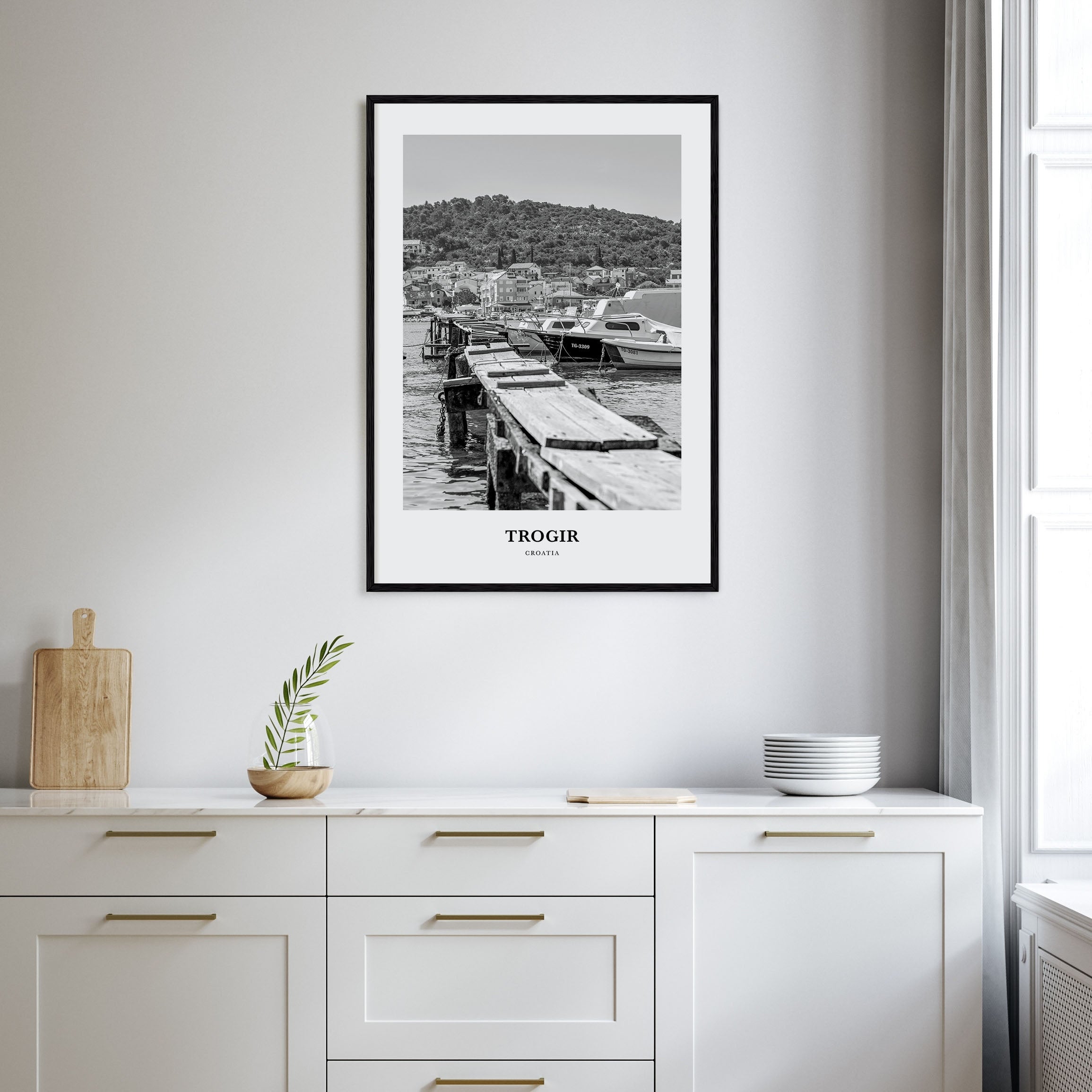 Trogir Portrait B&W Poster