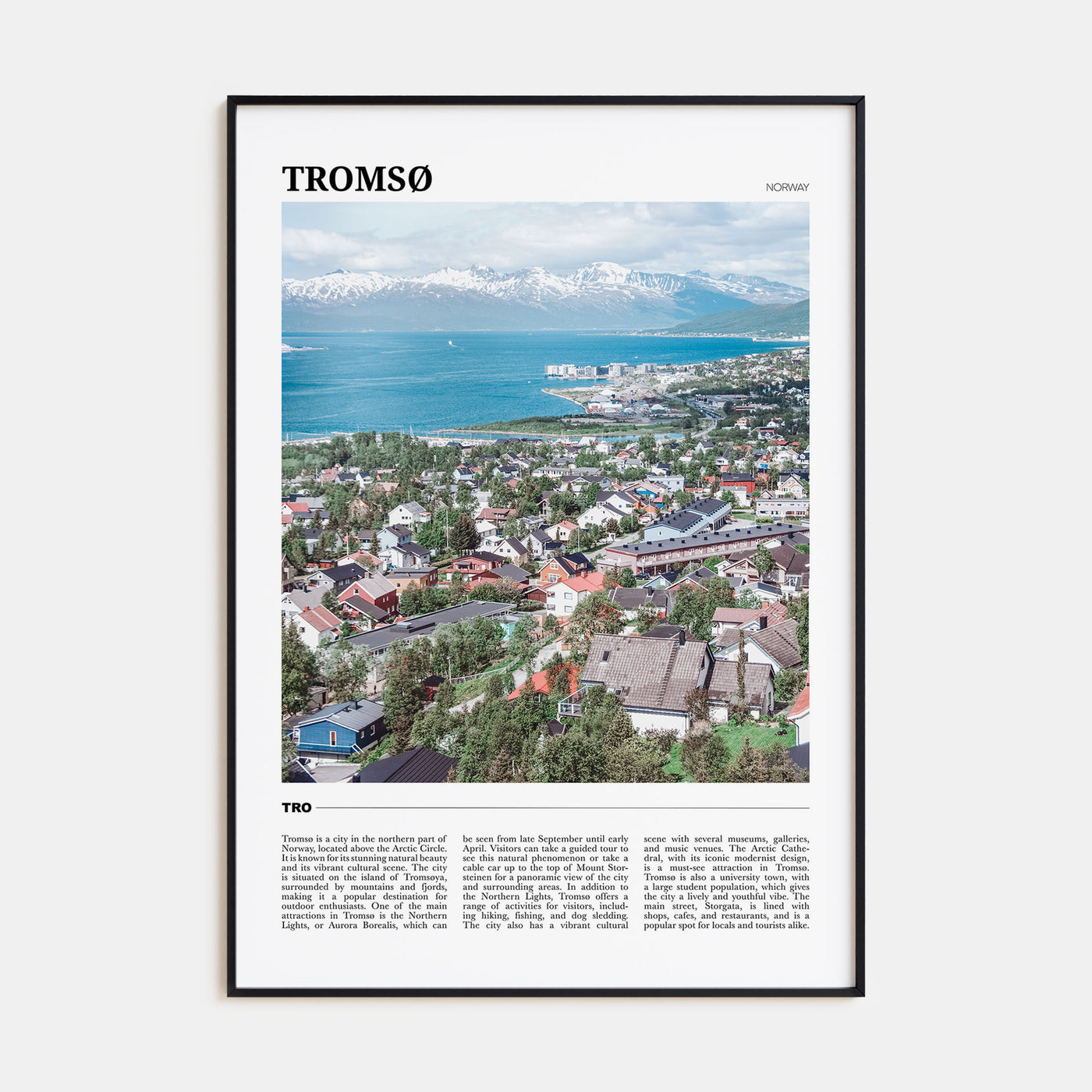Tromsø Travel Color Poster