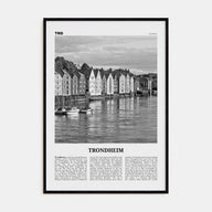 Trondheim Travel B&W Poster