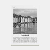 Trondheim Travel B&W Poster
