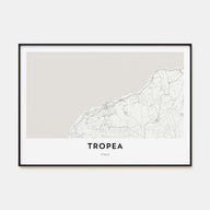 Tropea Map Landscape Poster