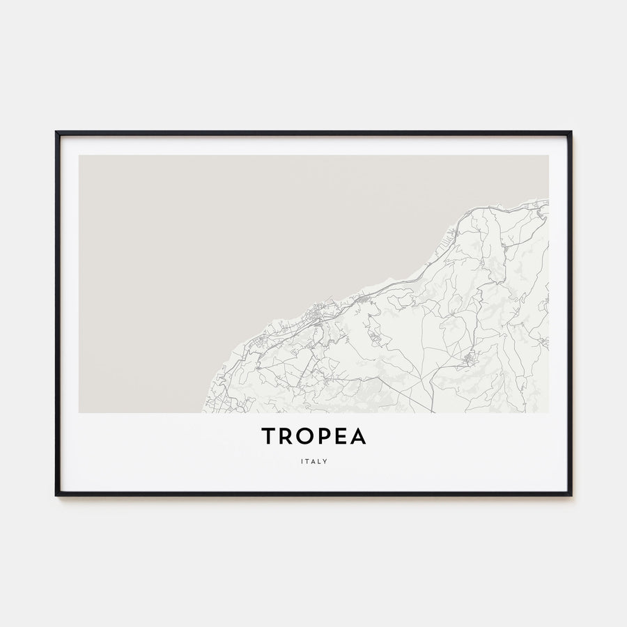 Tropea Map Landscape Poster