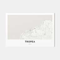 Tropea Map Landscape Poster