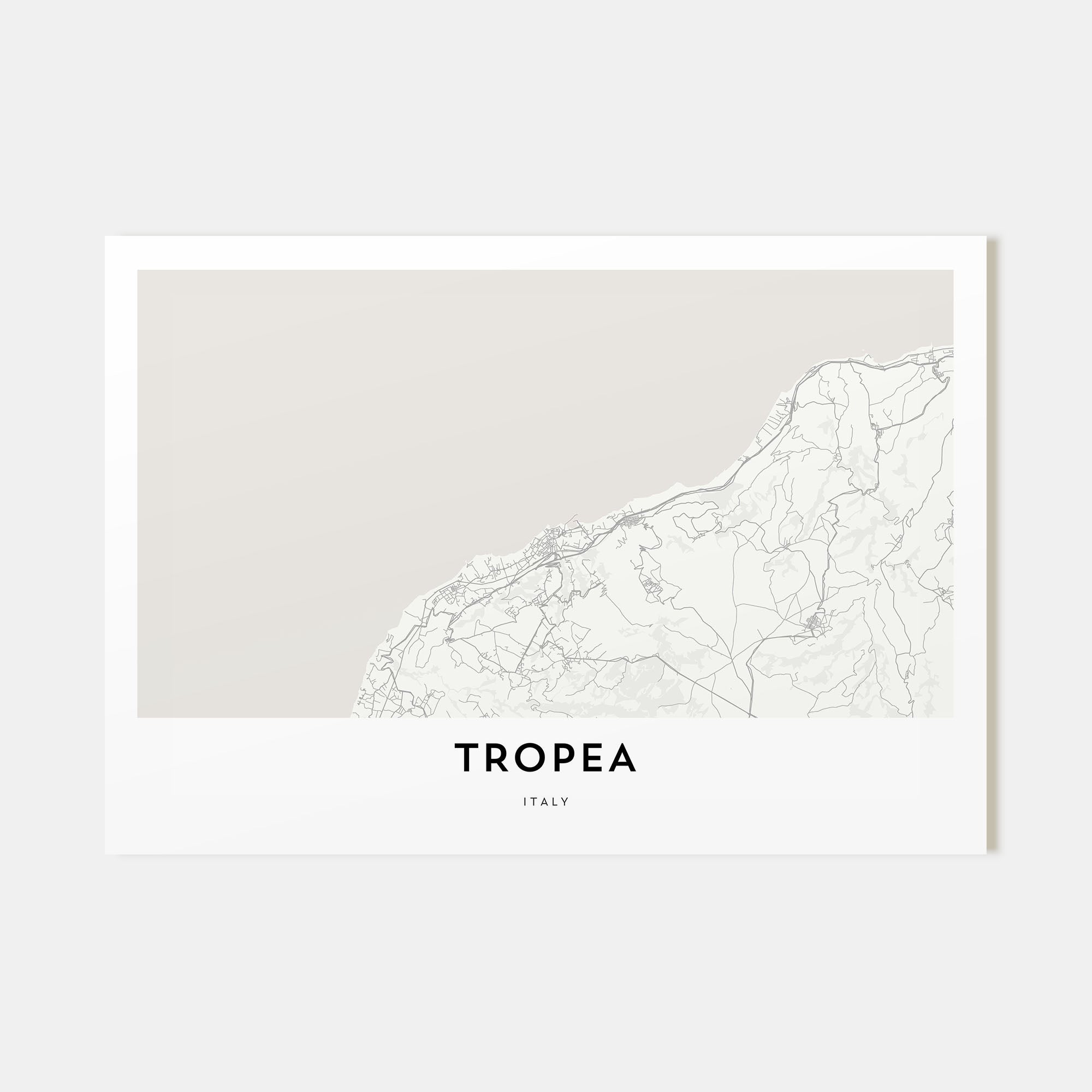Tropea Map Landscape Poster