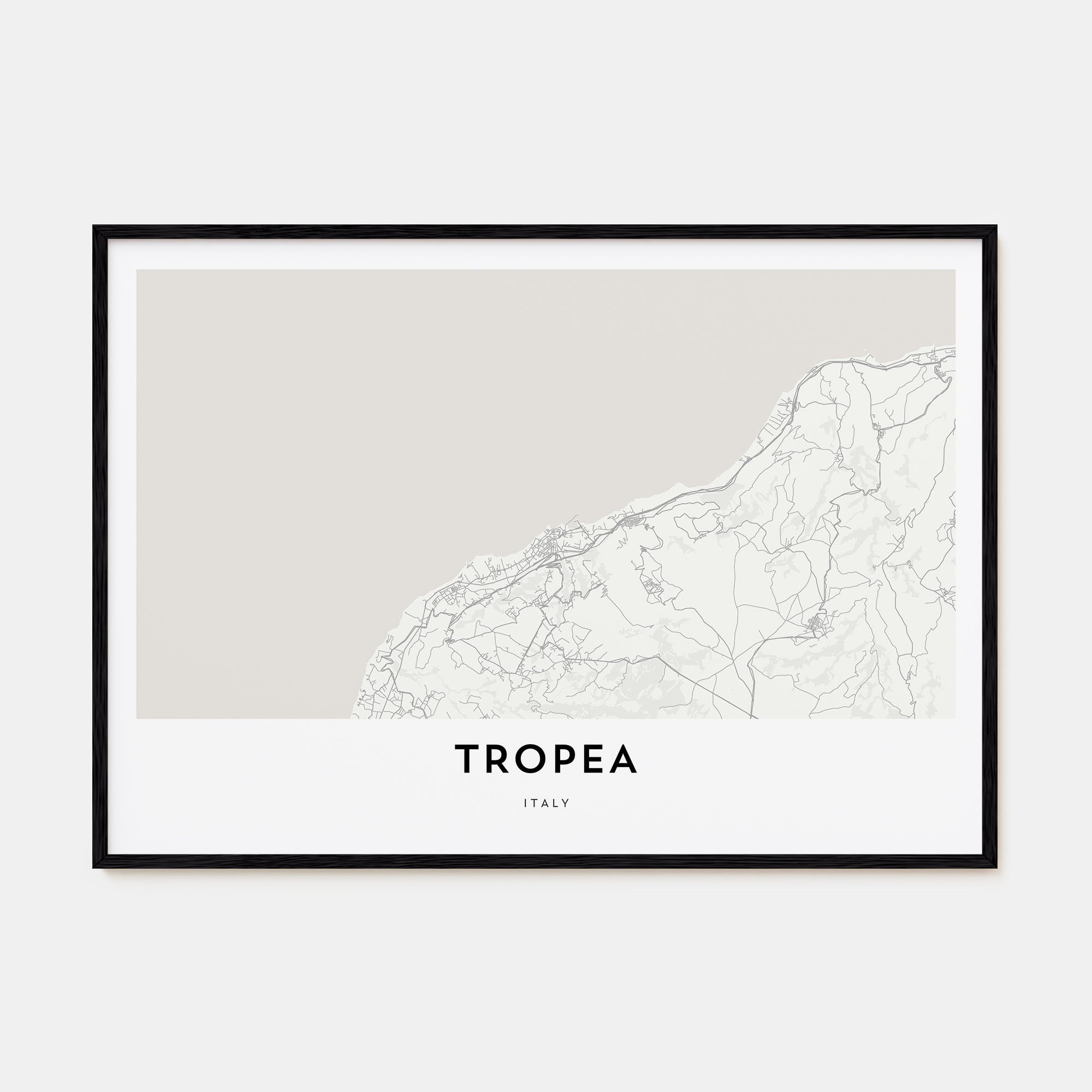 Tropea Map Landscape Poster