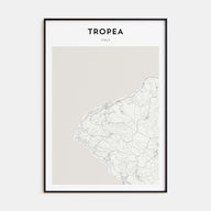 Tropea Map Portrait Poster
