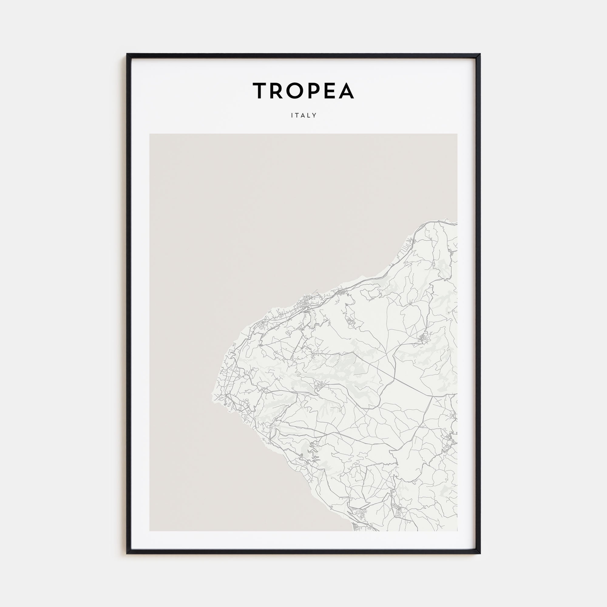 Tropea Map Portrait Poster