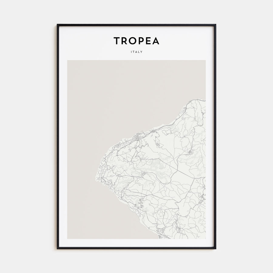 Tropea Map Portrait Poster