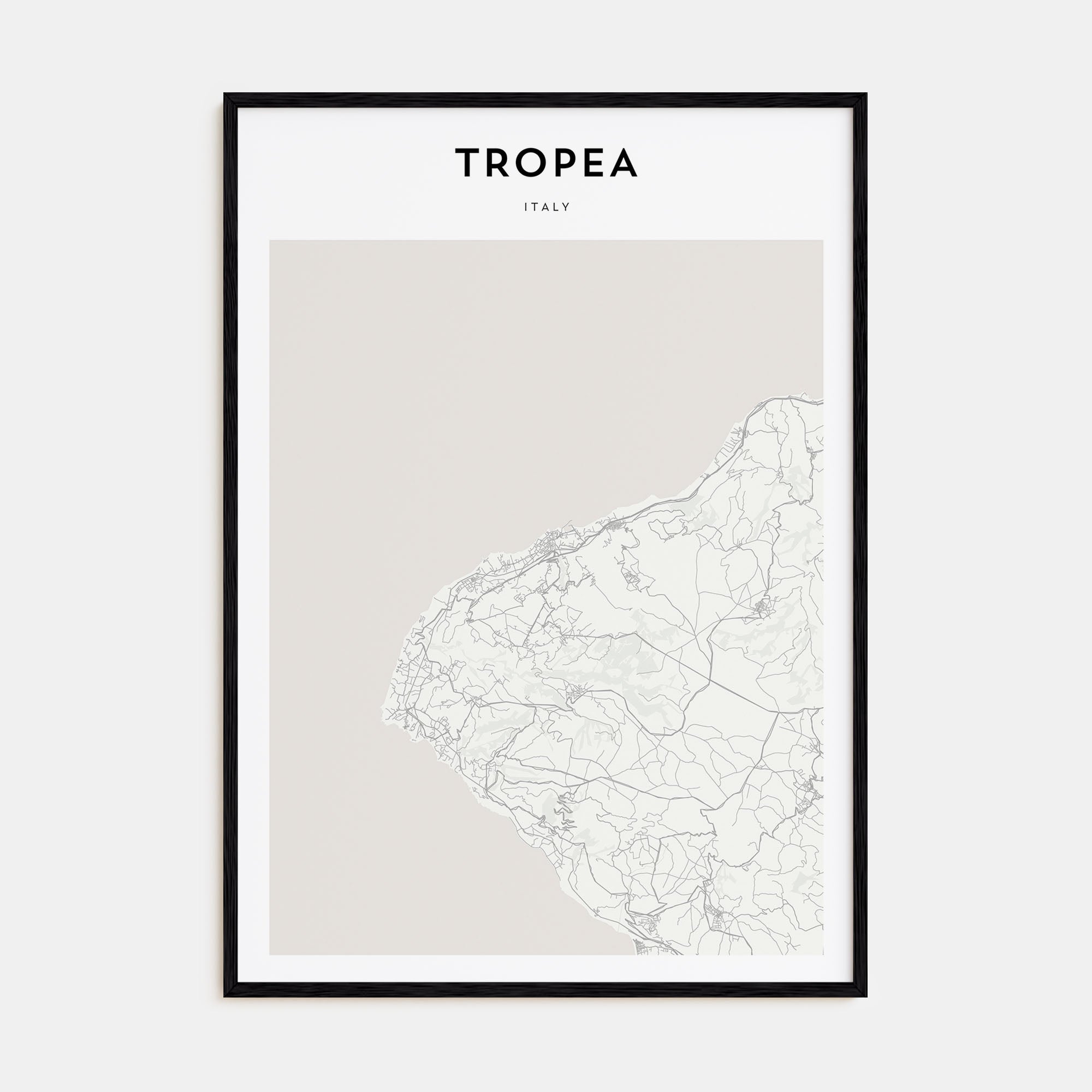 Tropea Map Portrait Poster