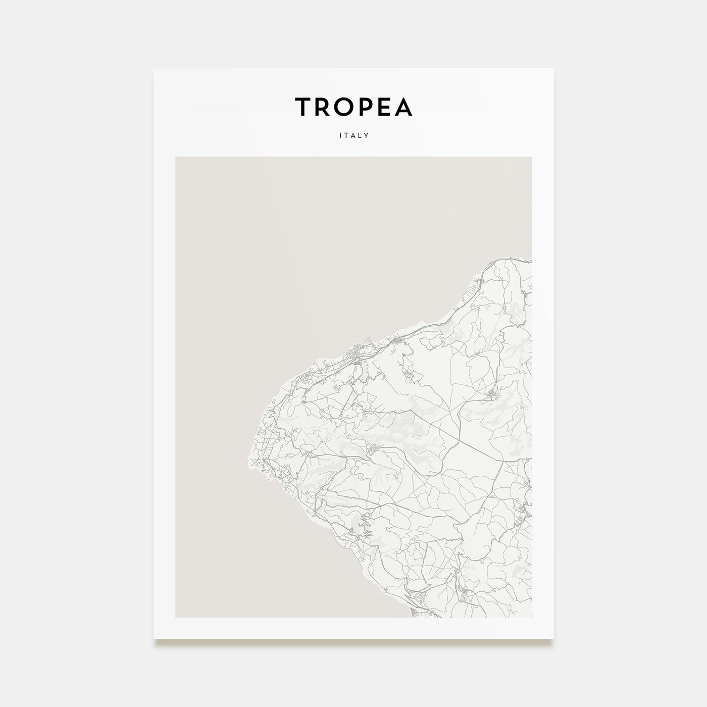 Tropea Map Portrait Poster