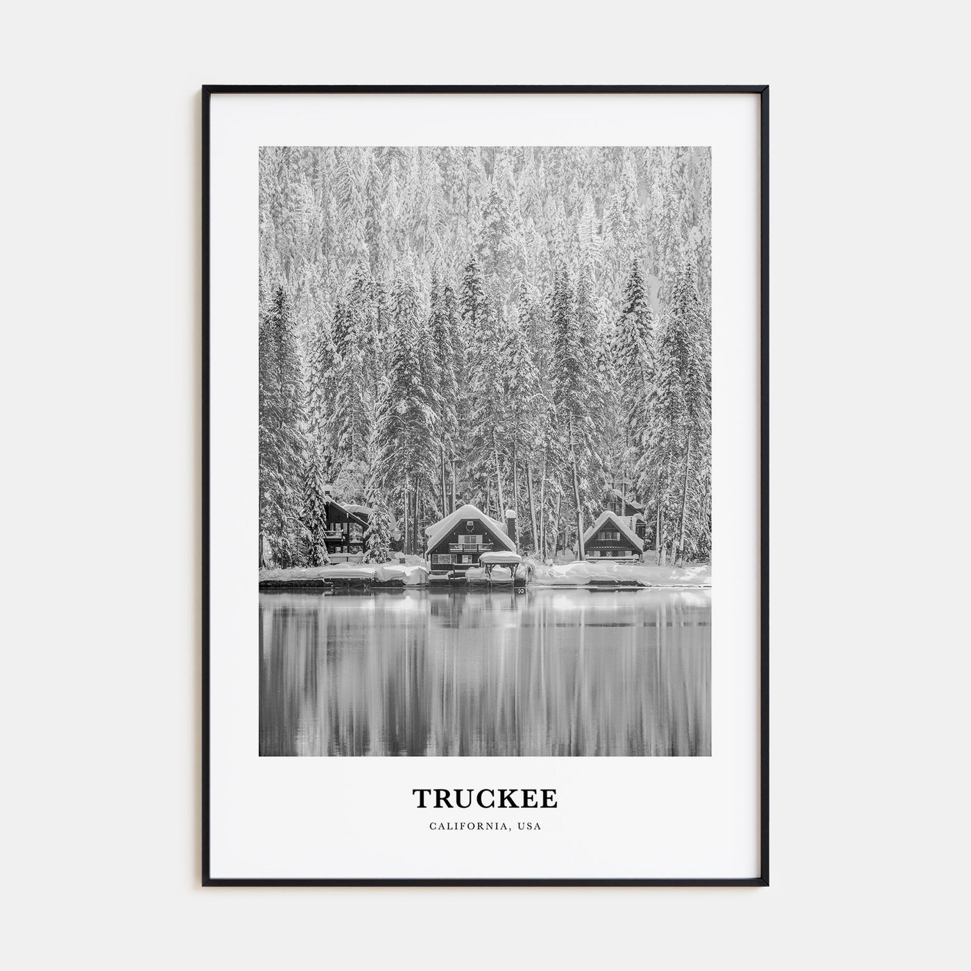 Truckee Portrait B&W Poster