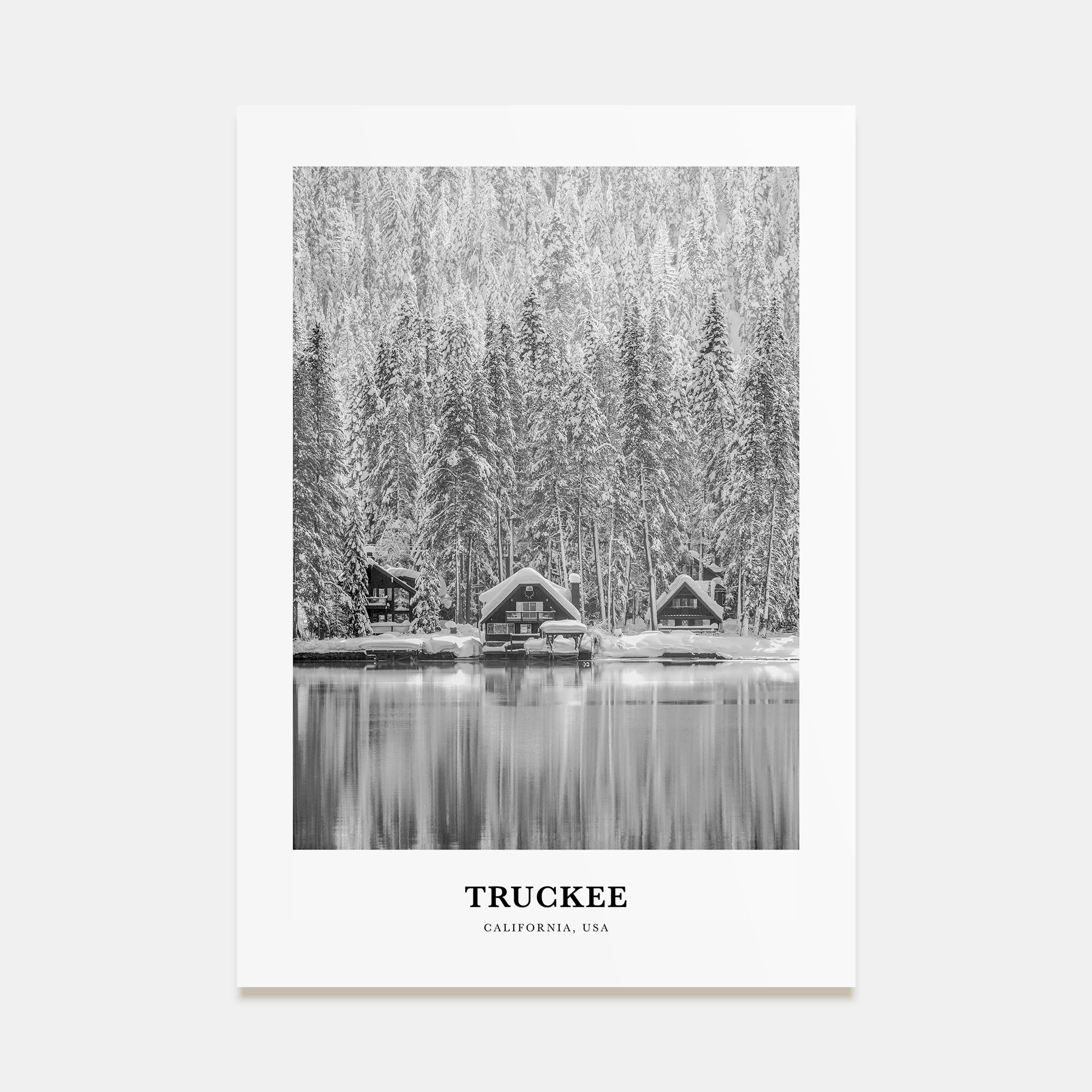 Truckee Portrait B&W Poster