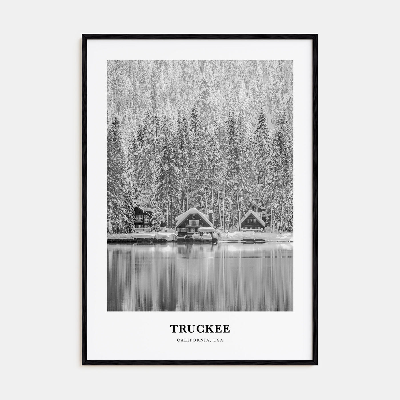 Truckee Portrait B&W Poster