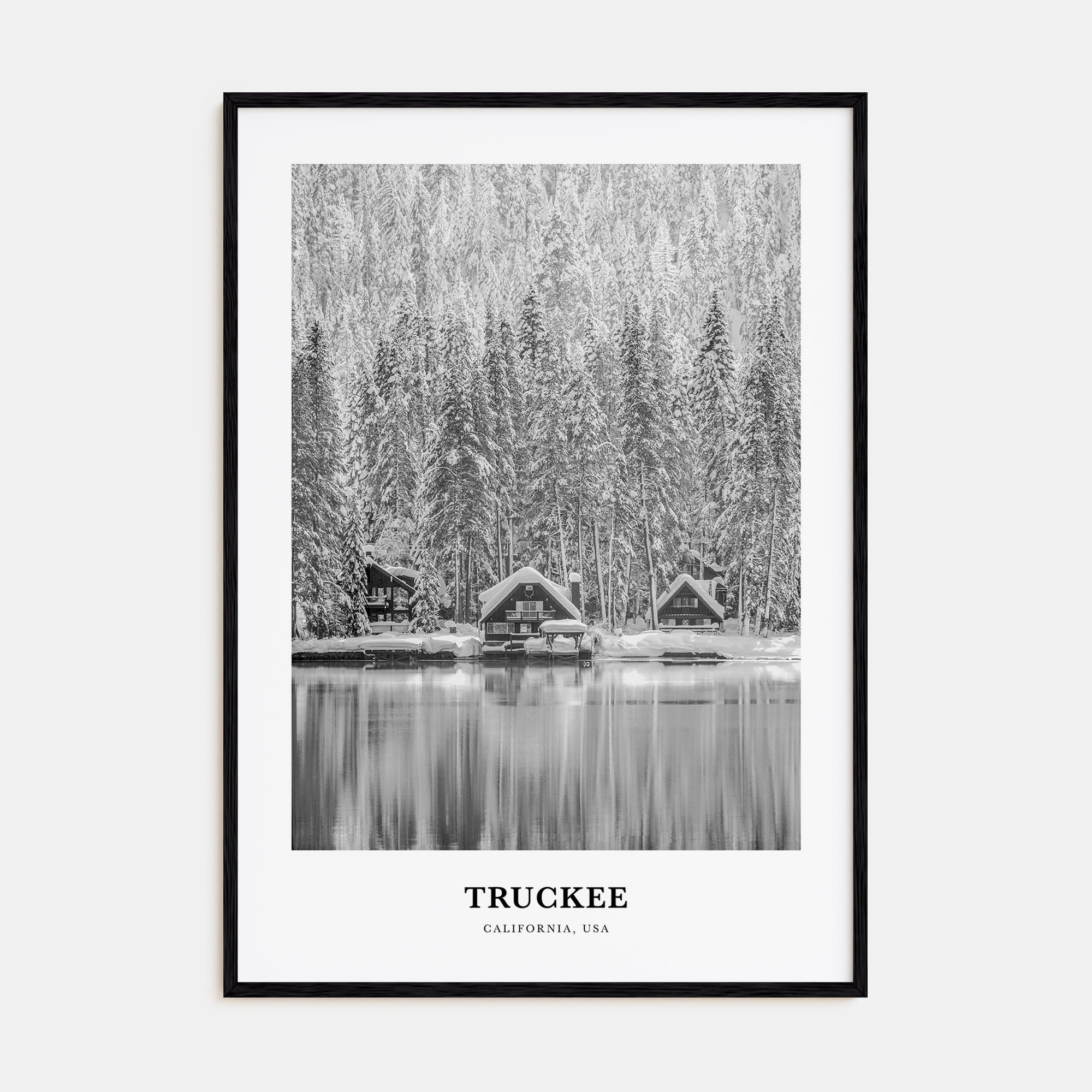 Truckee Portrait B&W Poster