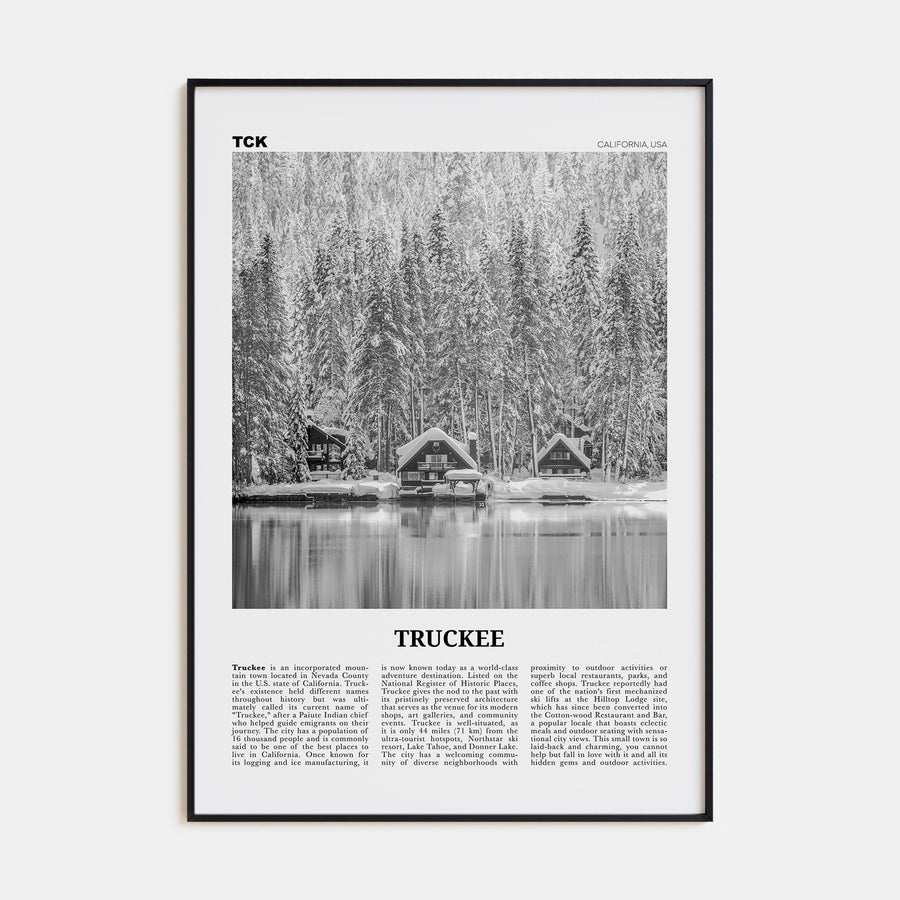 Truckee Travel B&W Poster