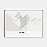 Trujillo Map Landscape Poster