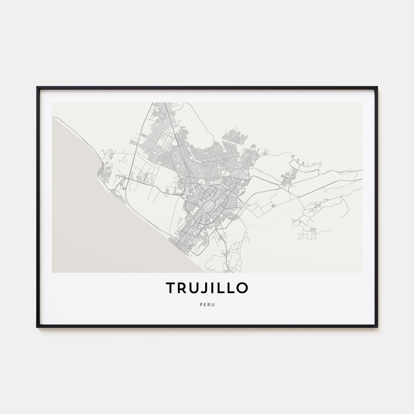 Trujillo Map Landscape Poster