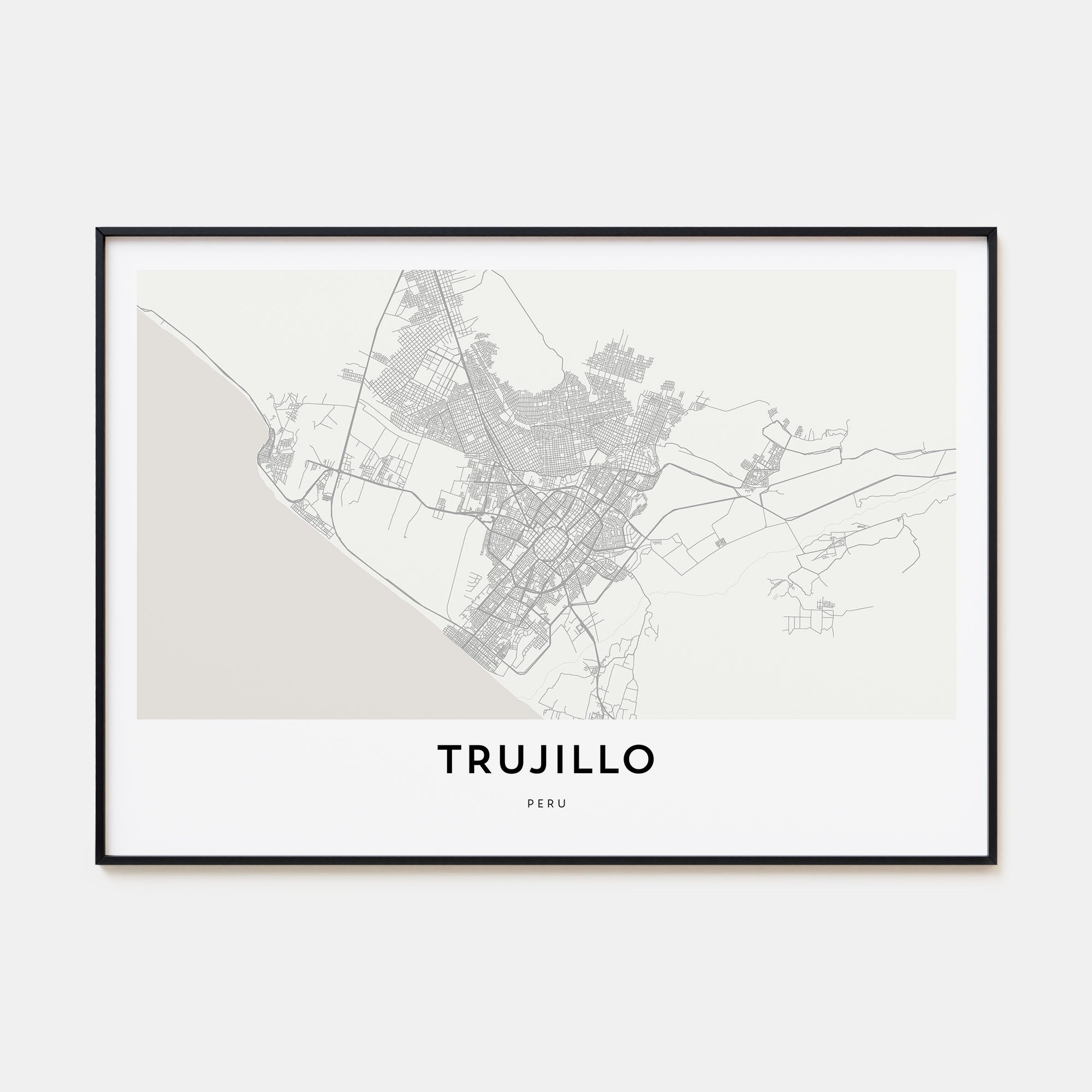 Trujillo Map Landscape Poster