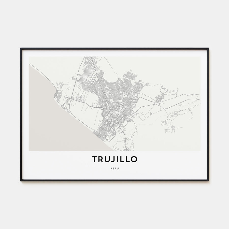 Trujillo Map Landscape Poster