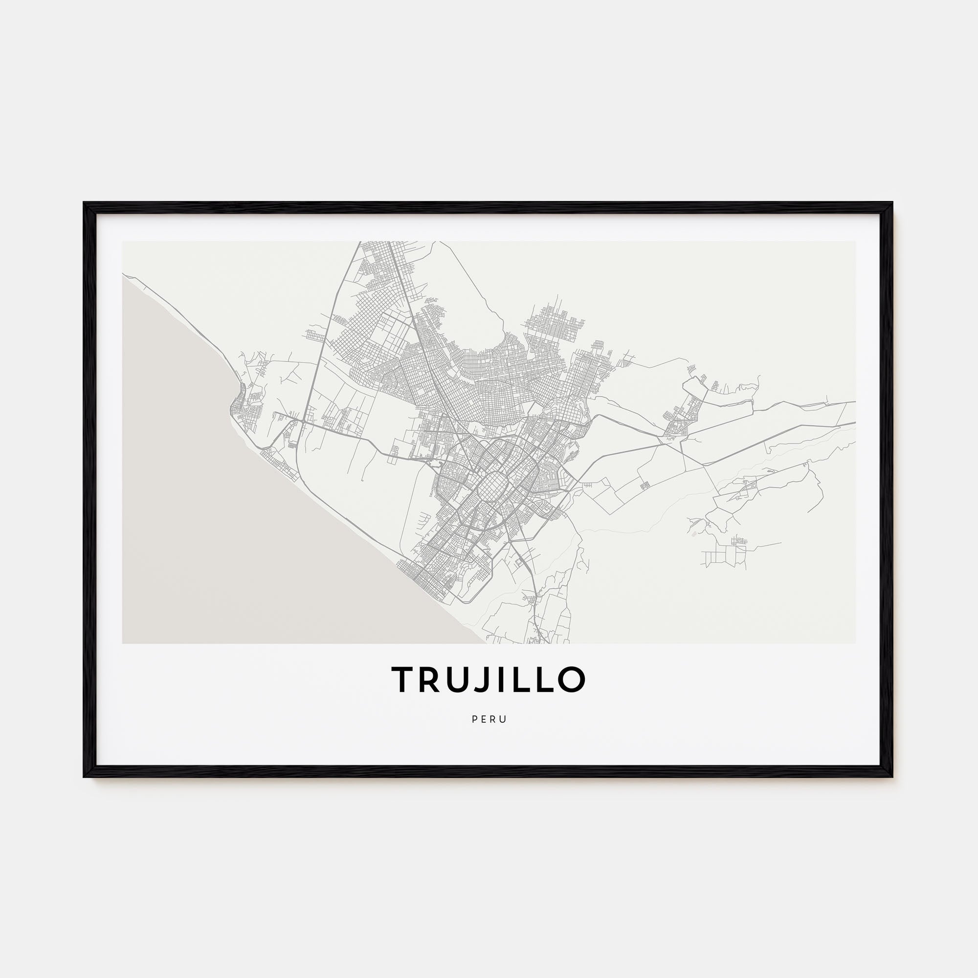 Trujillo Map Landscape Poster