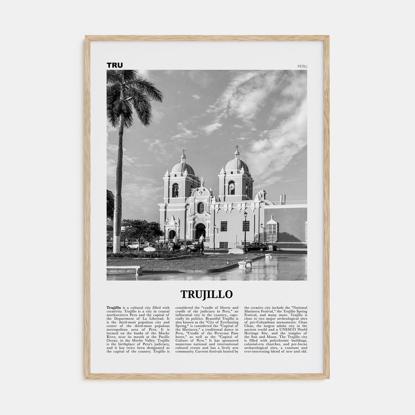 Trujillo Travel B&W Poster