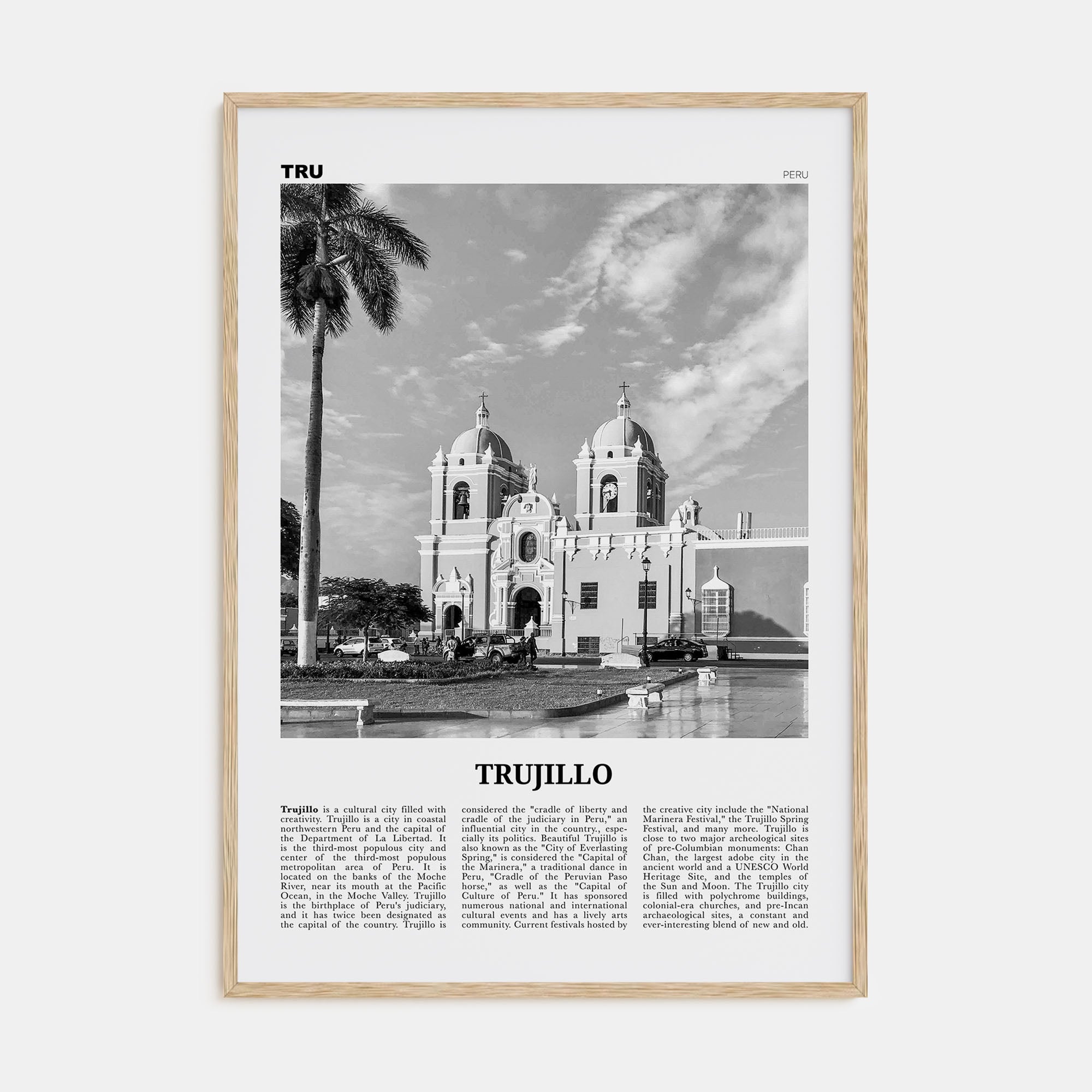 Trujillo Travel B&W Poster
