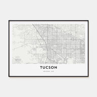Tucson Map Landscape Poster