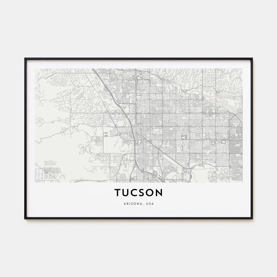 Tucson Map Landscape Poster