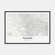 Tucson Map Landscape Poster