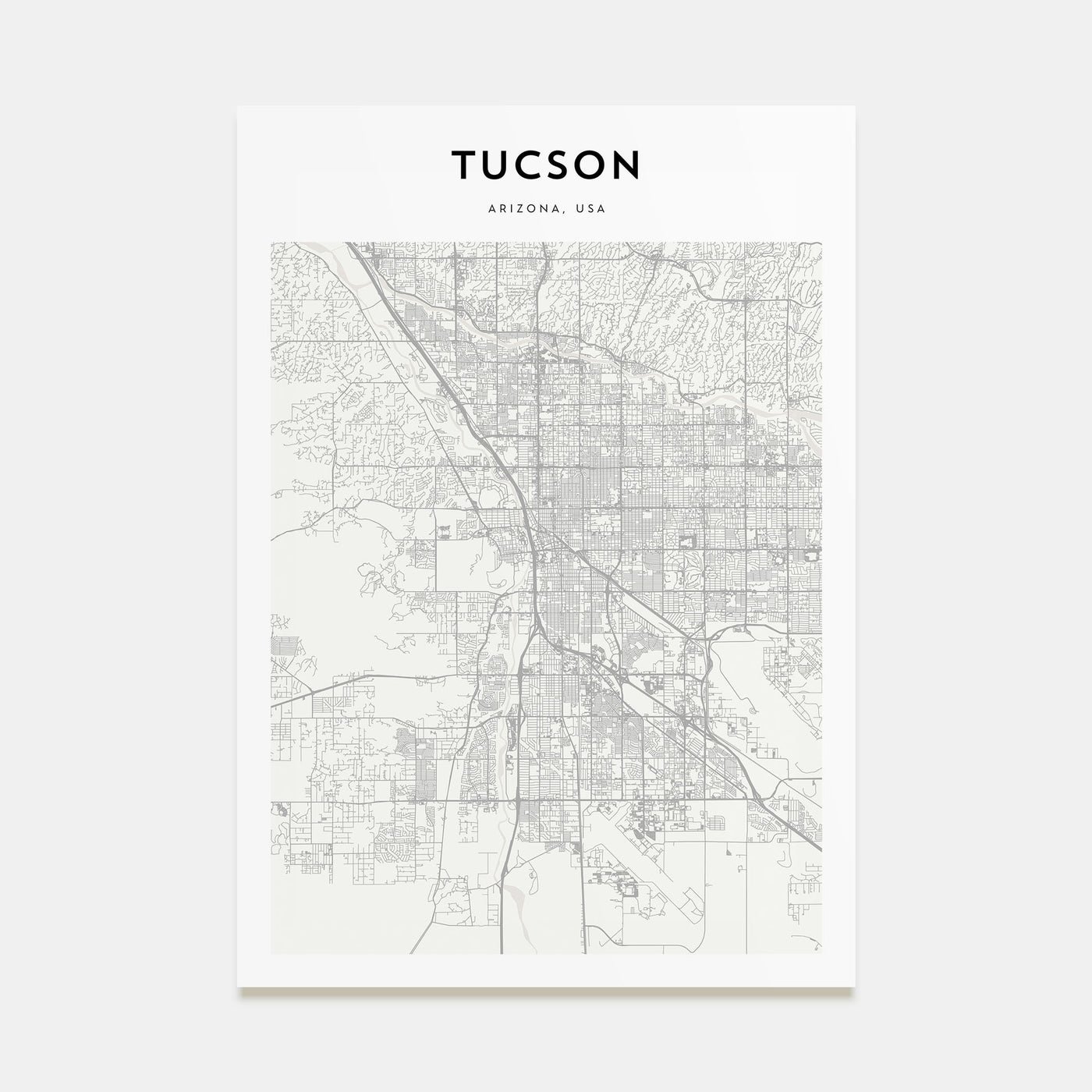 Tucson Map Portrait Poster