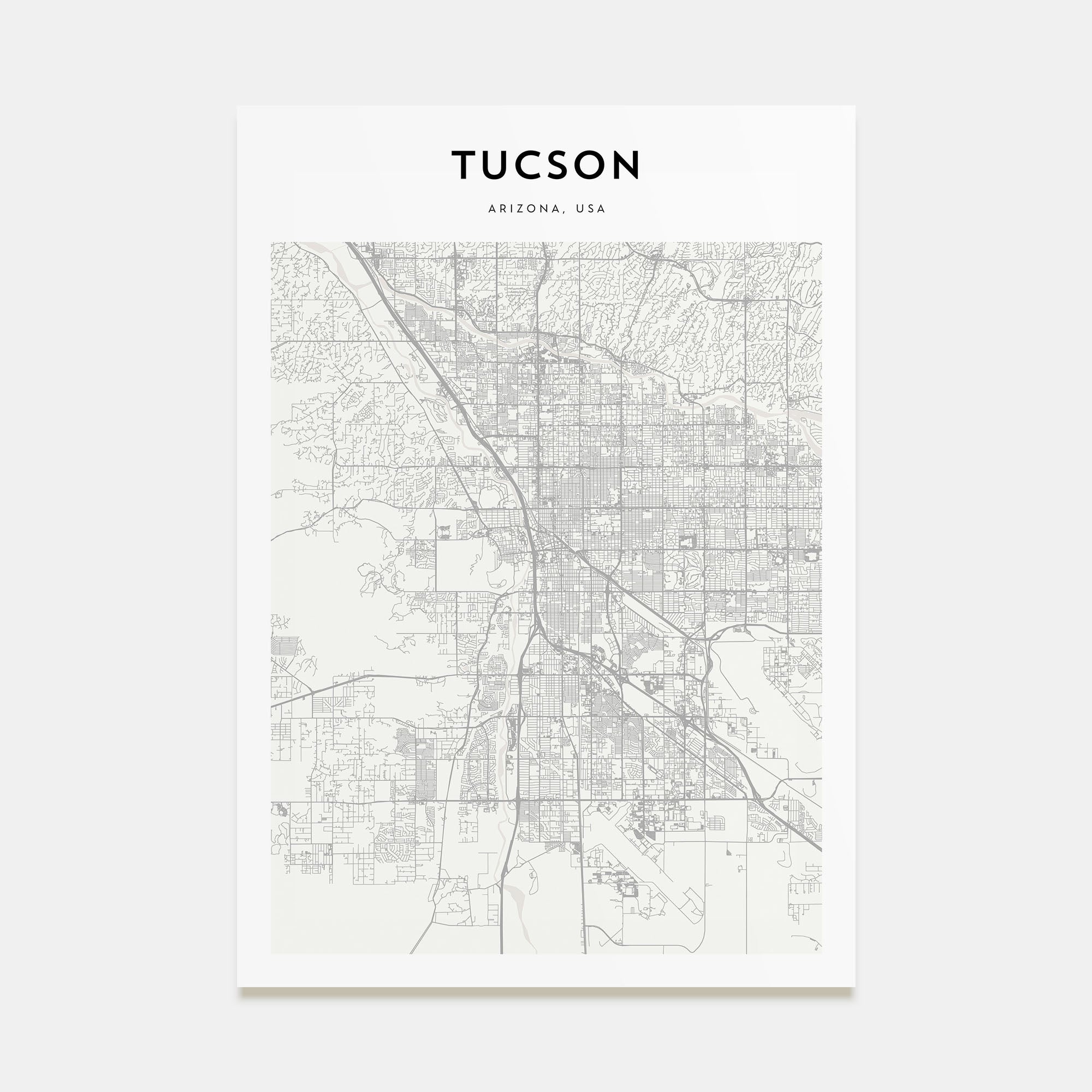 Tucson Map Portrait Poster