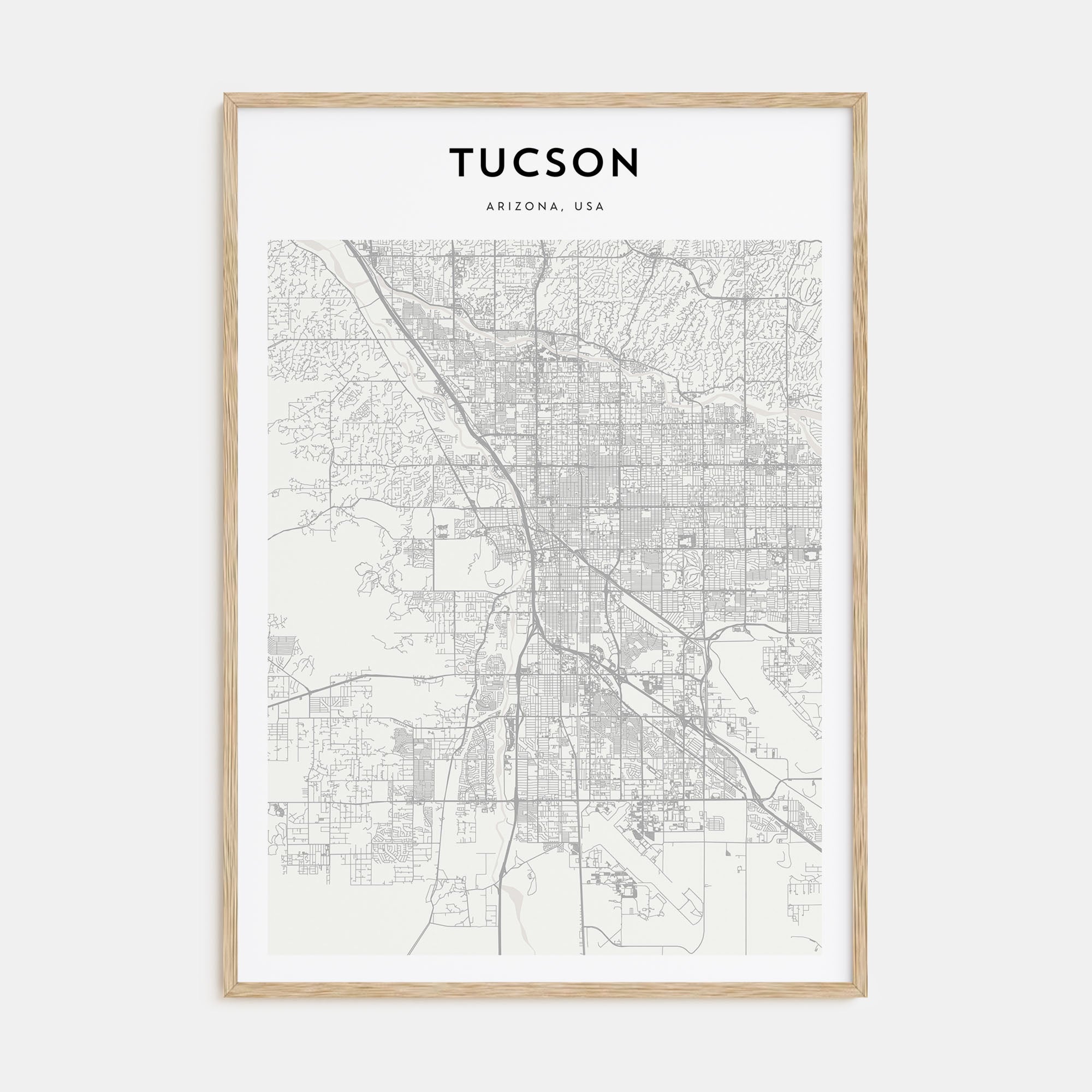 Tucson Map Portrait Poster