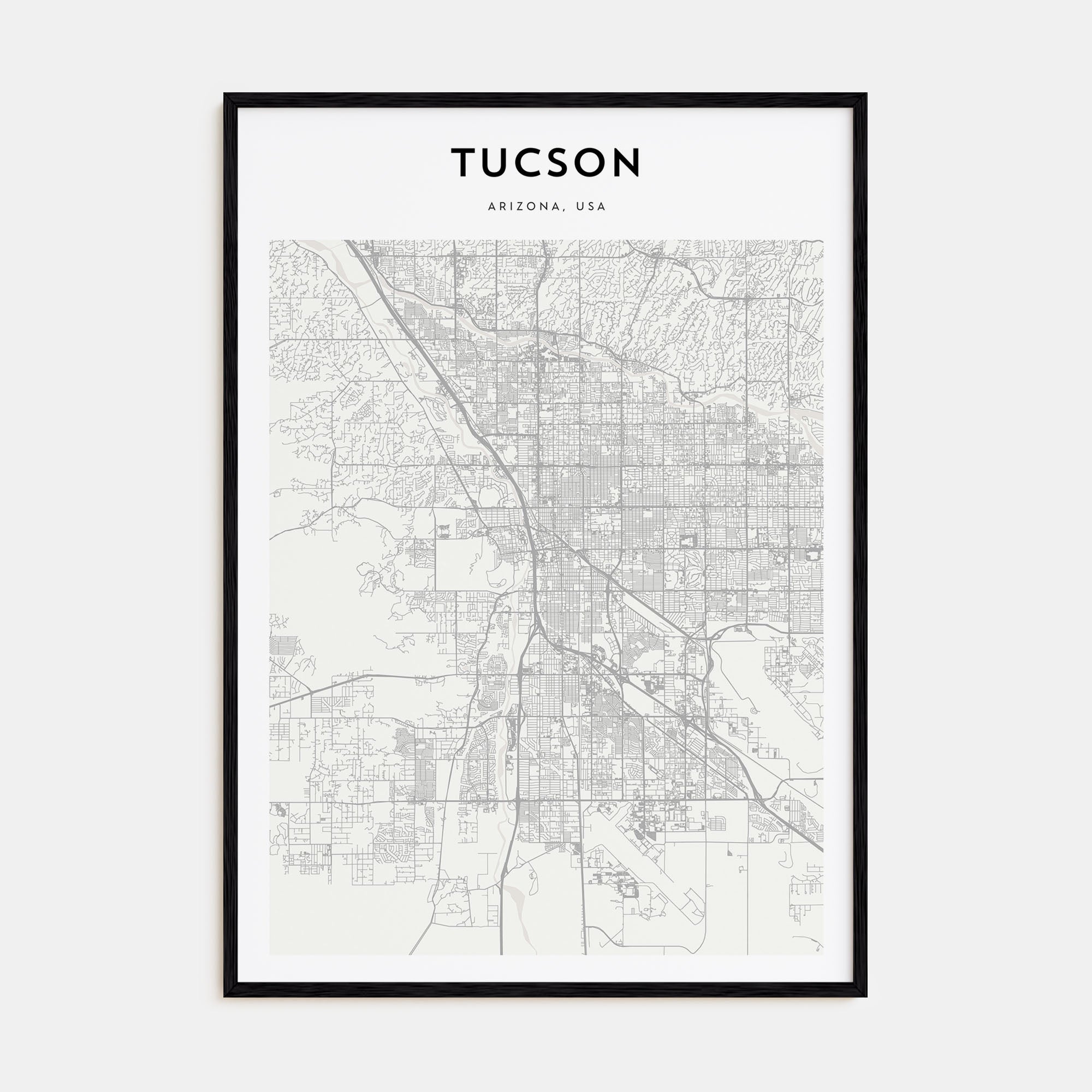 Tucson Map Portrait Poster