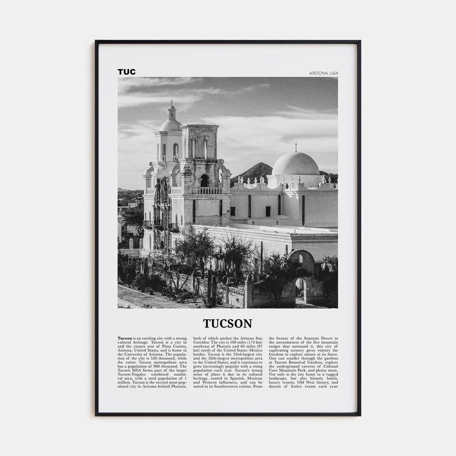 Tucson Travel B&W No 2 Poster