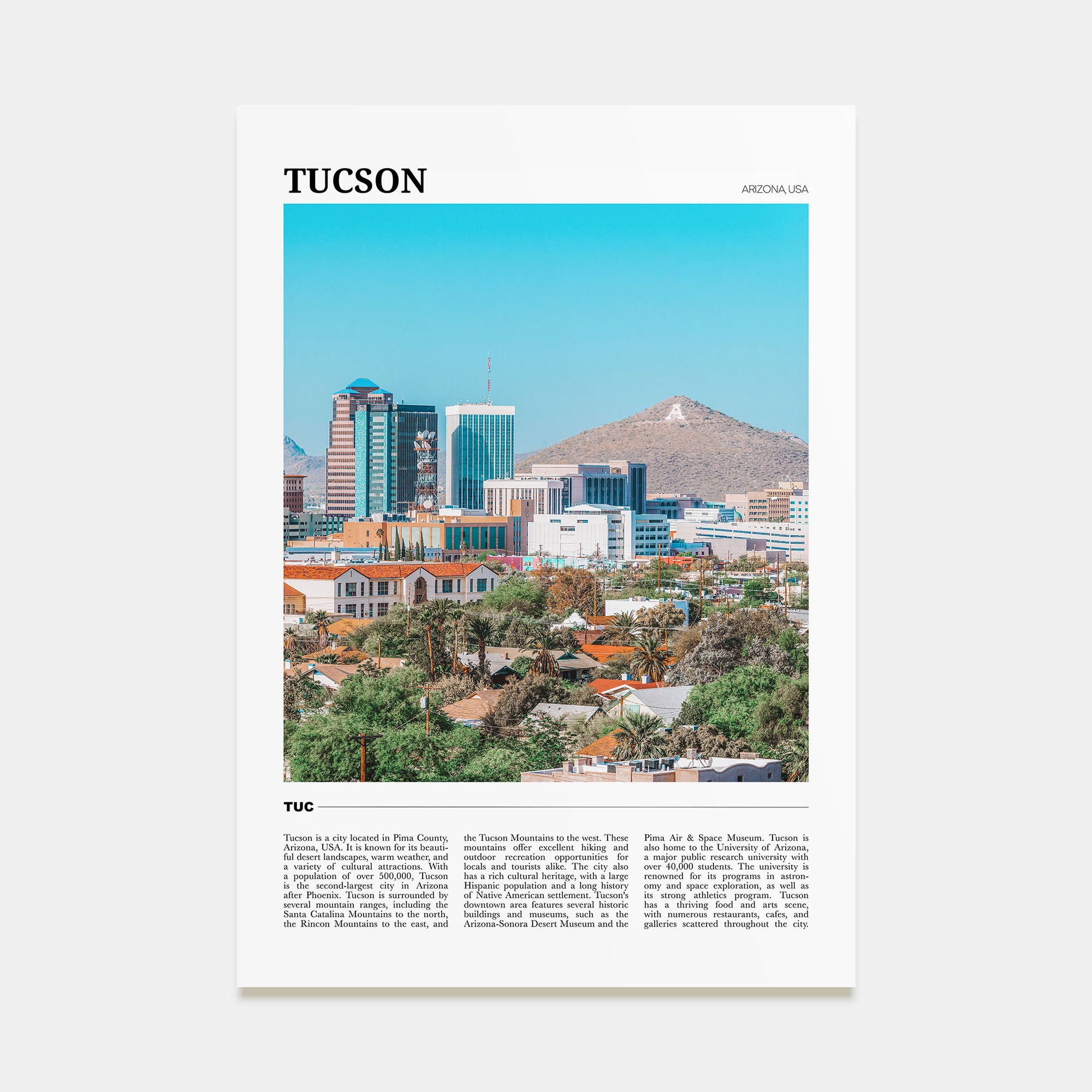 Tucson Travel Color No 2 Poster