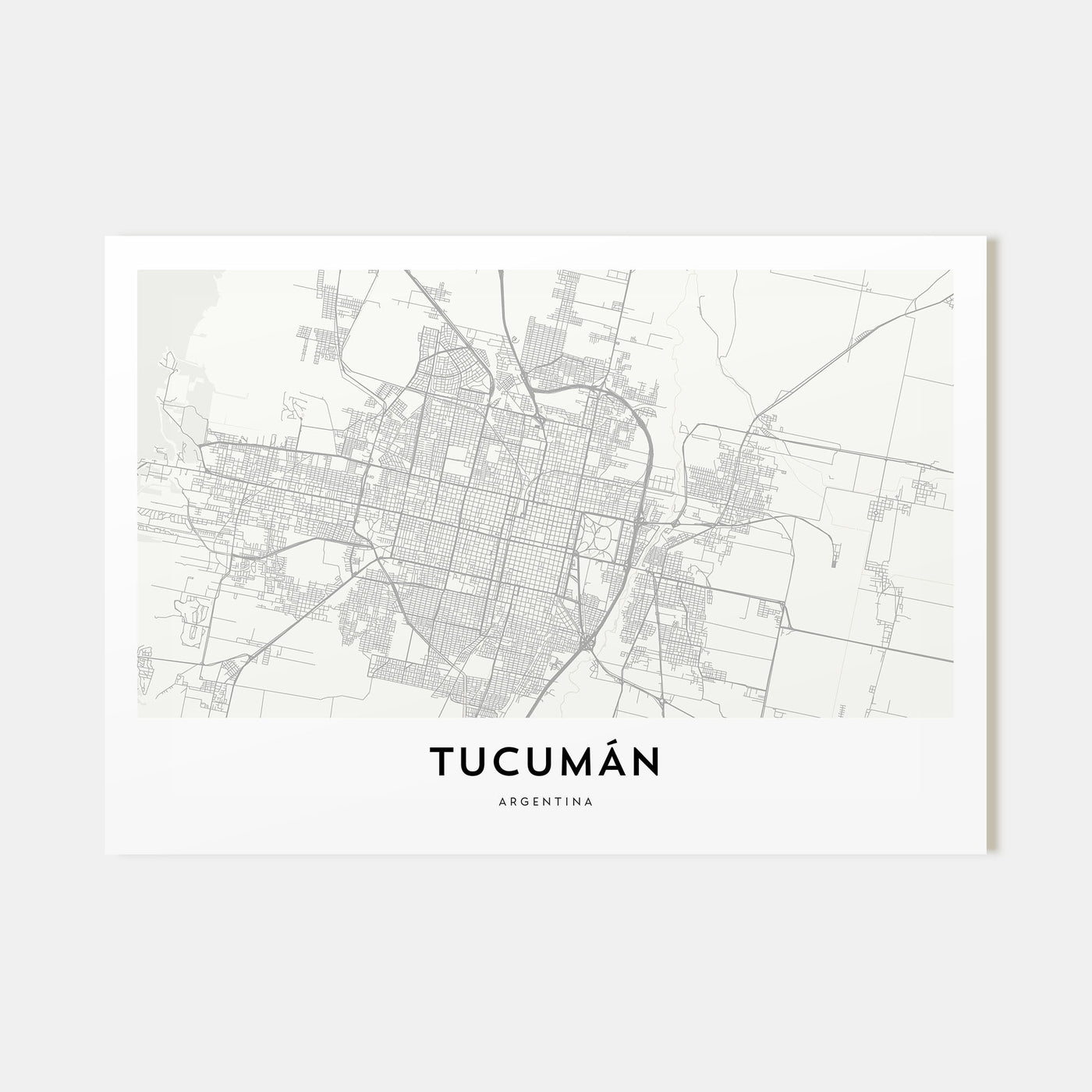 Tucumán Map Landscape Poster