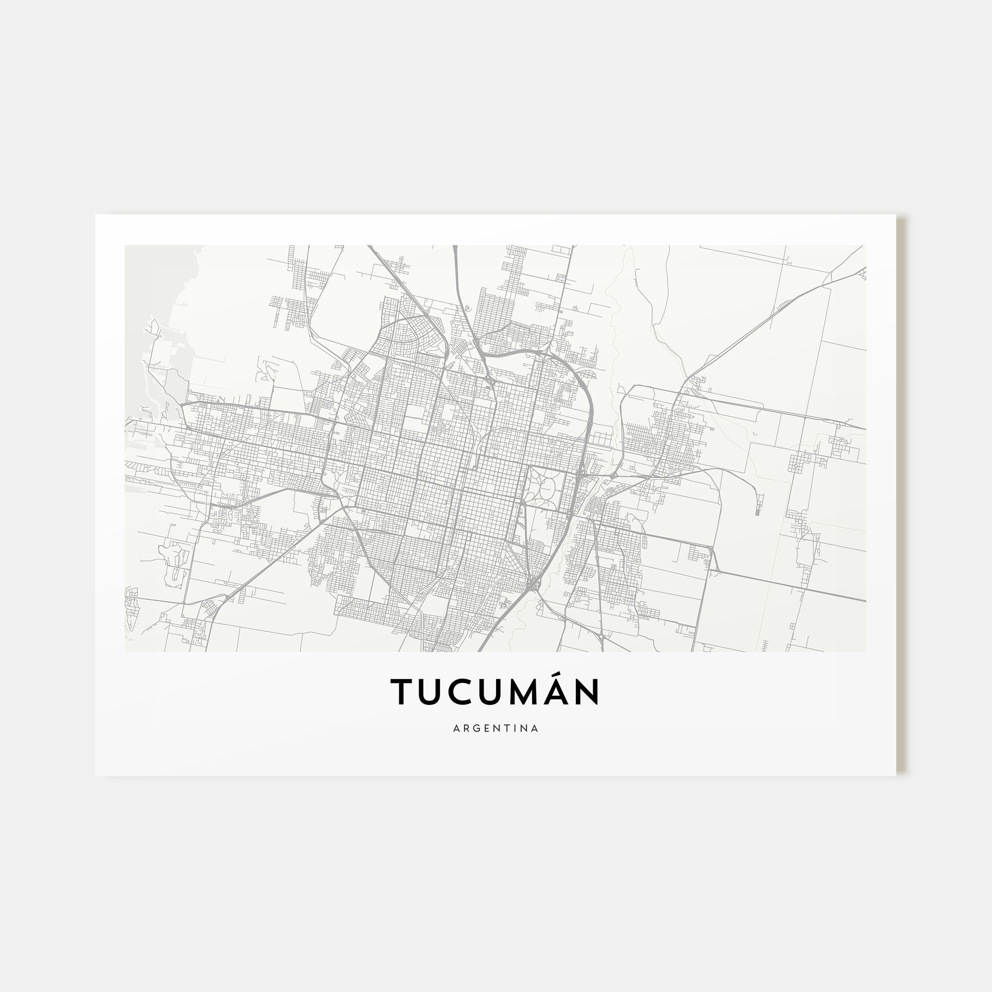 Tucumán Map Landscape Poster