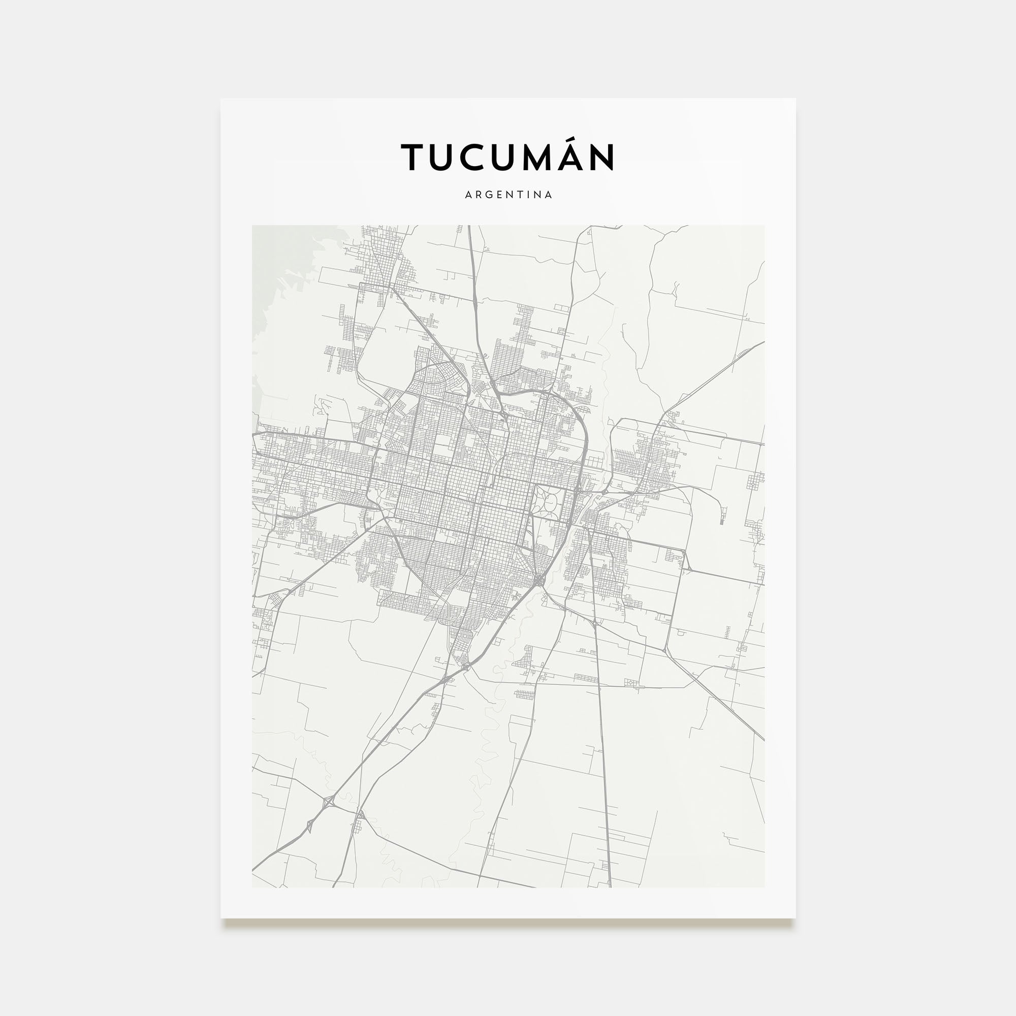 Tucumán Map Portrait Poster