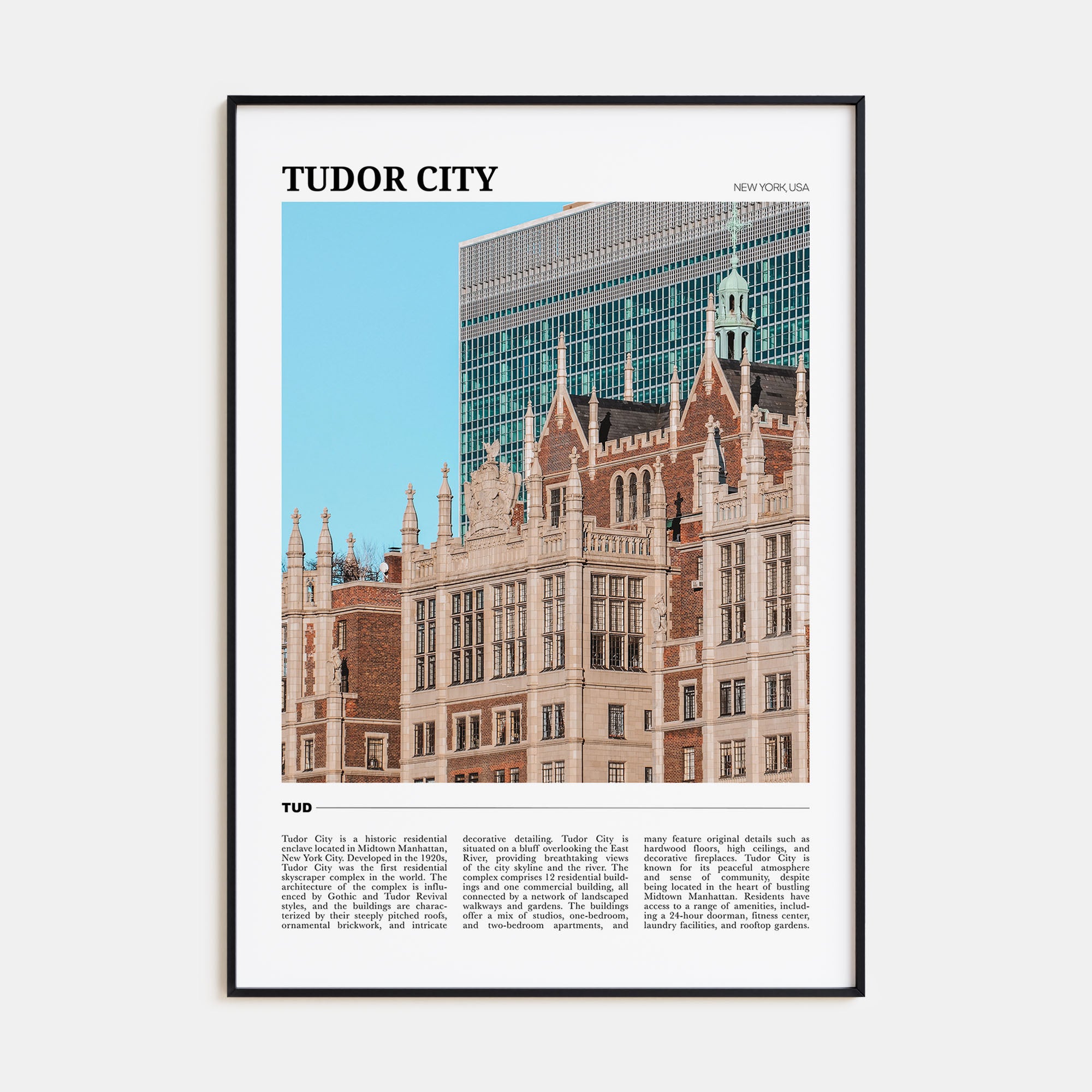 Tudor City Travel Color Poster
