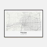 Tulsa Map Landscape Poster