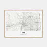 Tulsa Map Landscape Poster