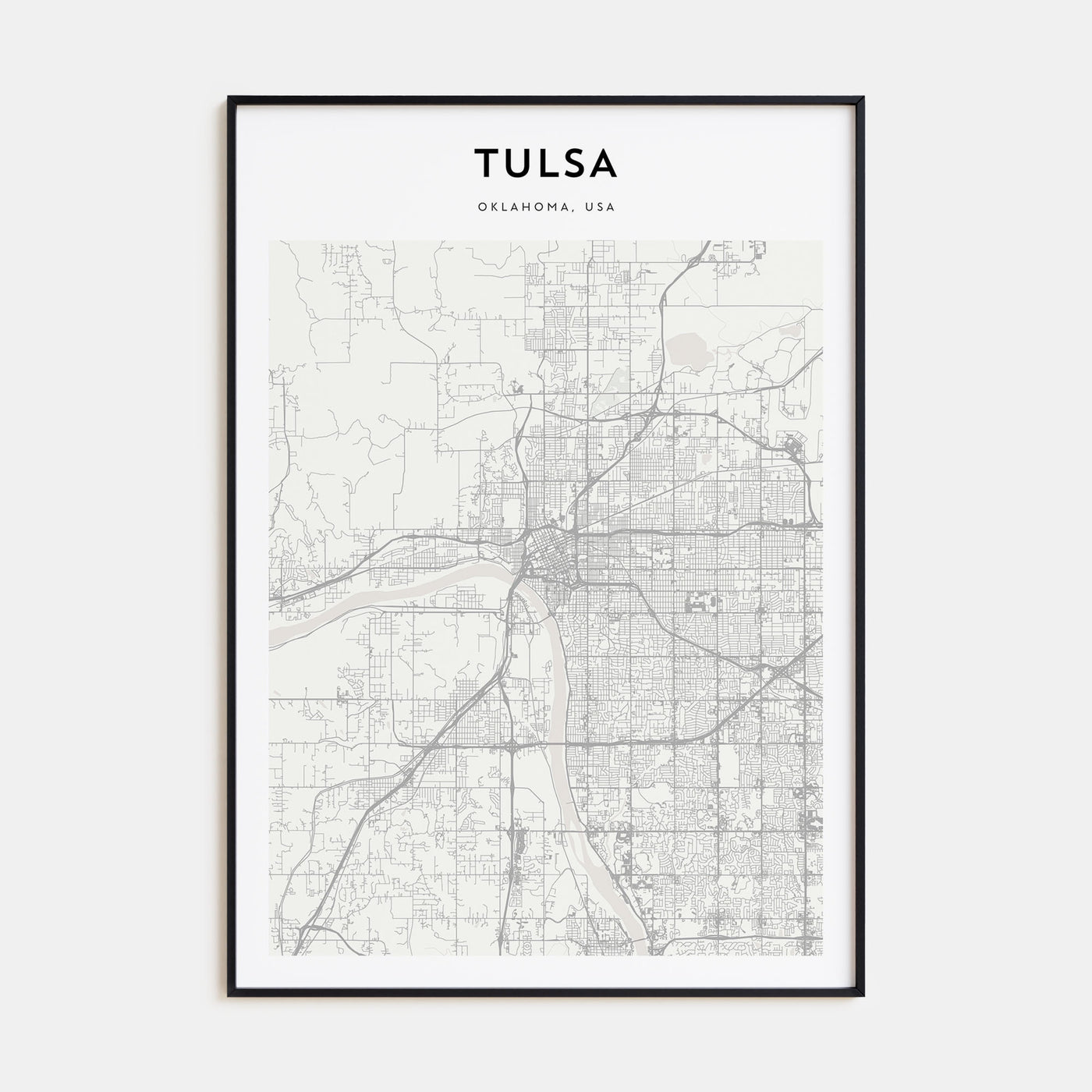 Tulsa Map Portrait Poster