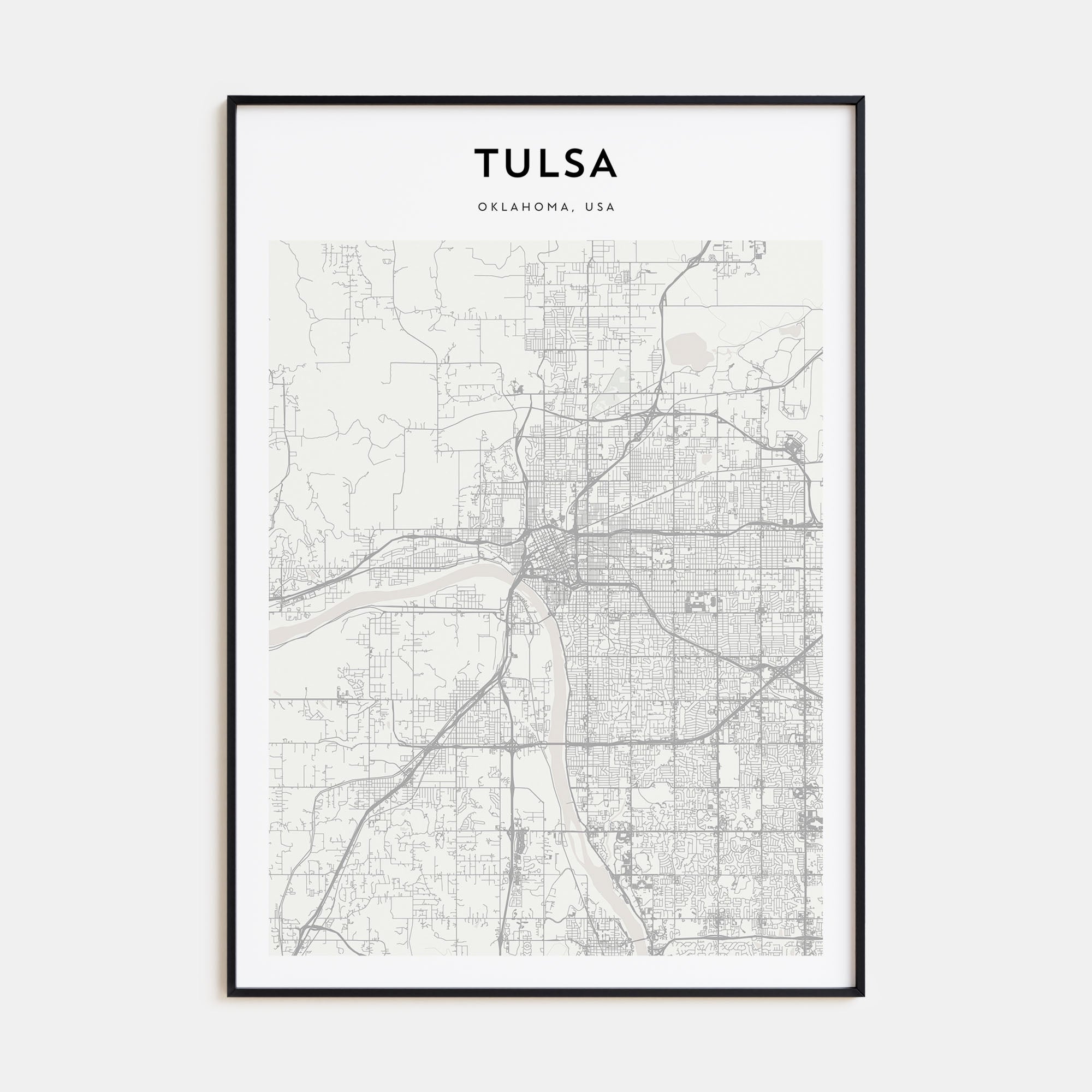Tulsa Map Portrait Poster